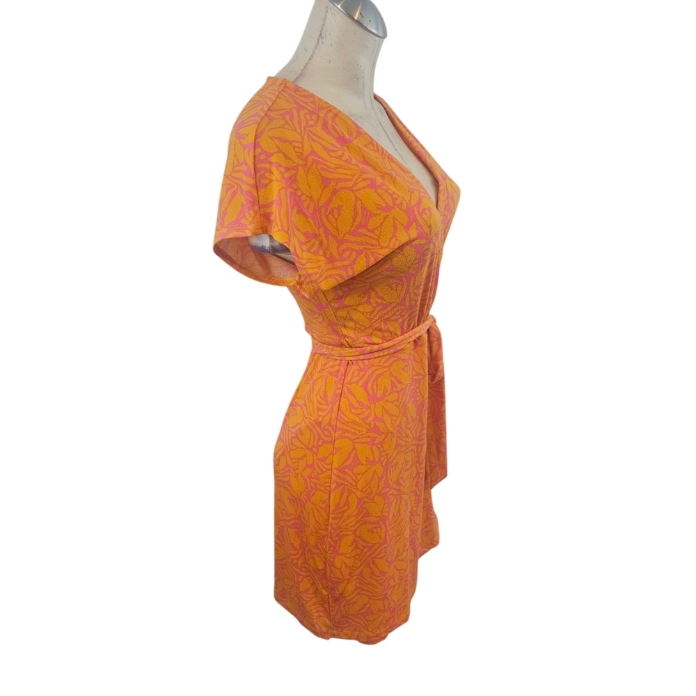 Nine West Size S Vibrant Orange and Pink Dress - Picture 4 of 7